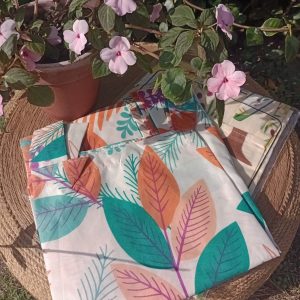 Cortina de cocina de microfibra estampada | Blanco París