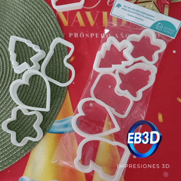 Set de moldes cortadores para galletitas (x 6 unidades) | EB3D